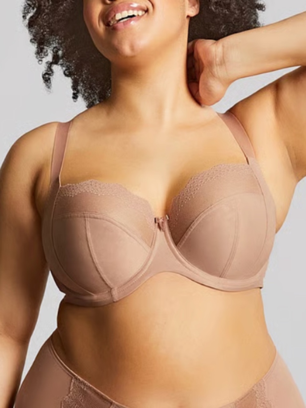 NEW Scuptresse Esme Lace Balcony Underwire Bra 10921 Mocha Animal Print Neutral